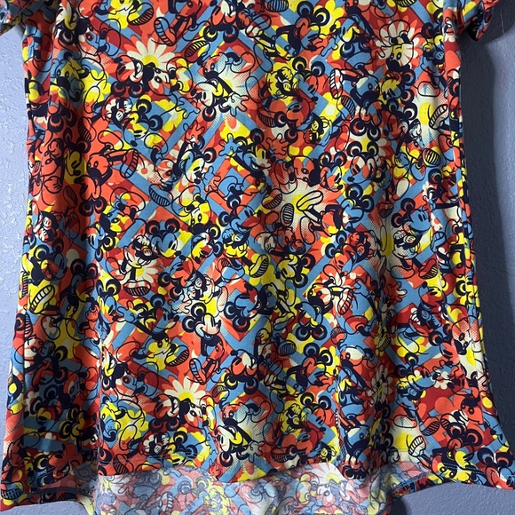 LulaRoe Disney Mickey Mouse Class Tee Womens Small Geometric Print Stretch - Picture 6 of 7